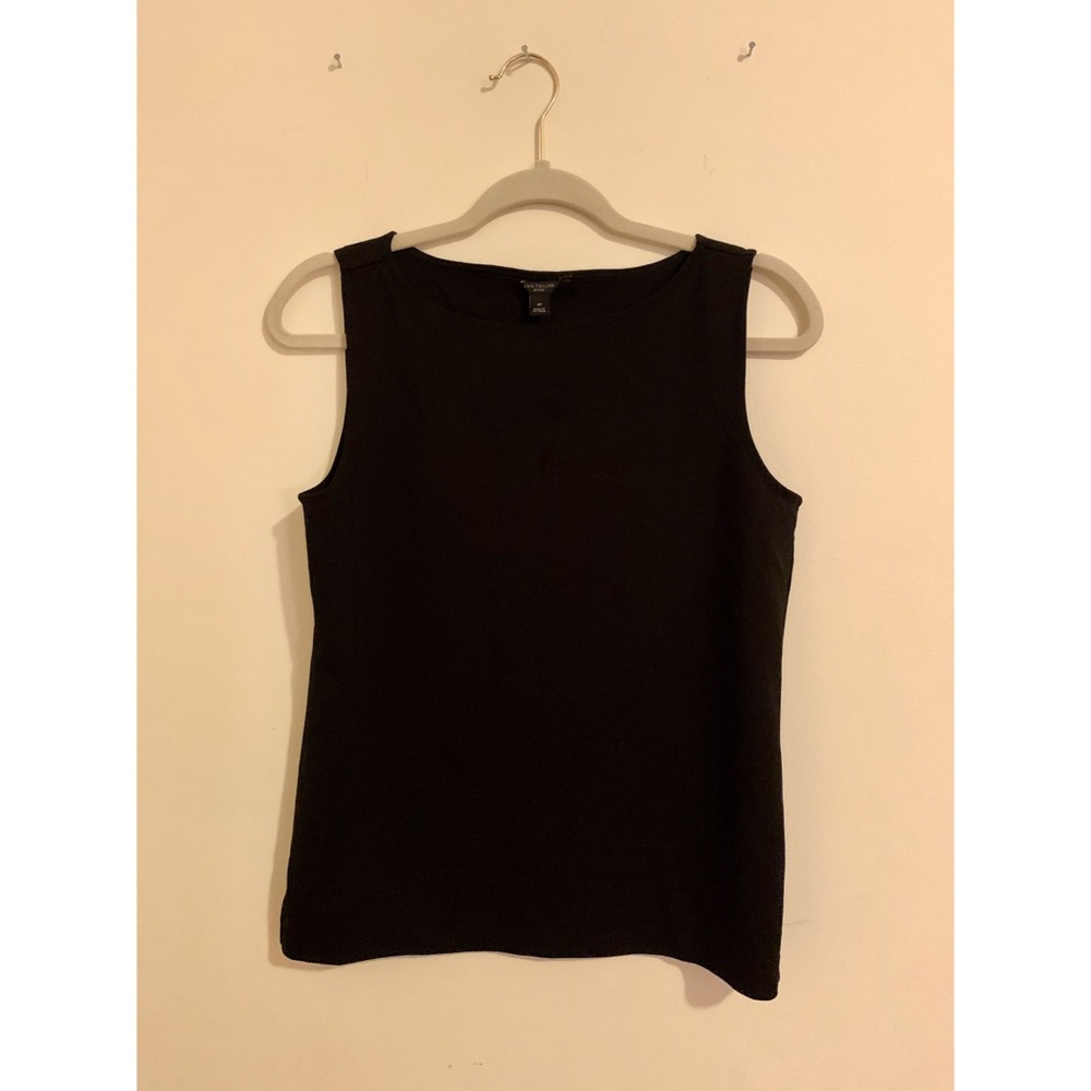 Ann Taylor Petite Stretchy Black Tank